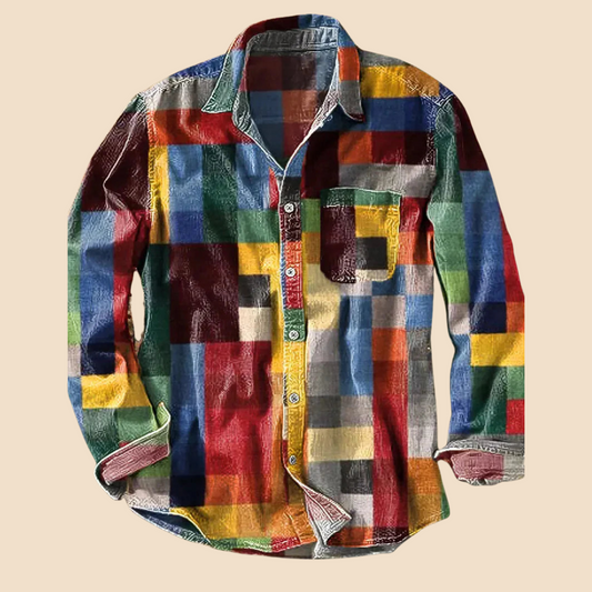 Lenoir | Vintage Regenboog Overhemd