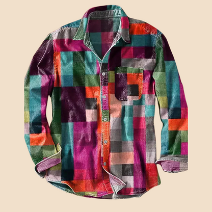 Lenoir | Vintage Regenboog Overhemd