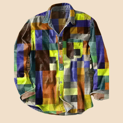 Lenoir | Vintage Regenboog Overhemd