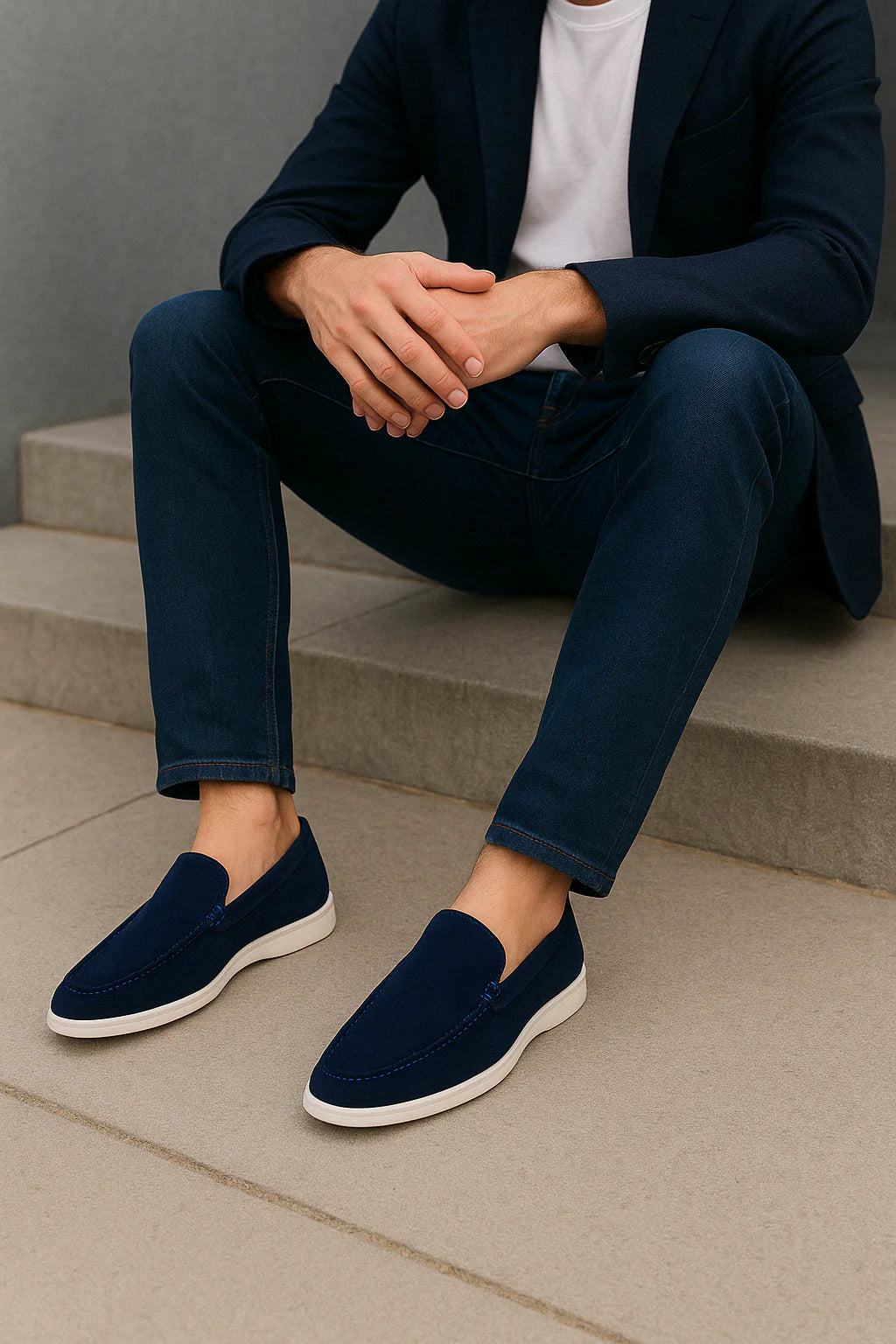 Chikke ruskindsloafers