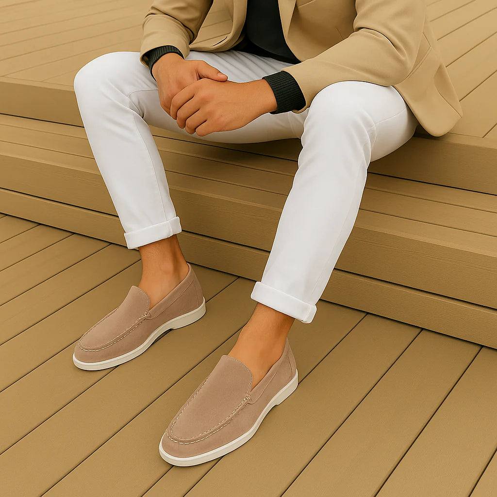 Chikke ruskindsloafers